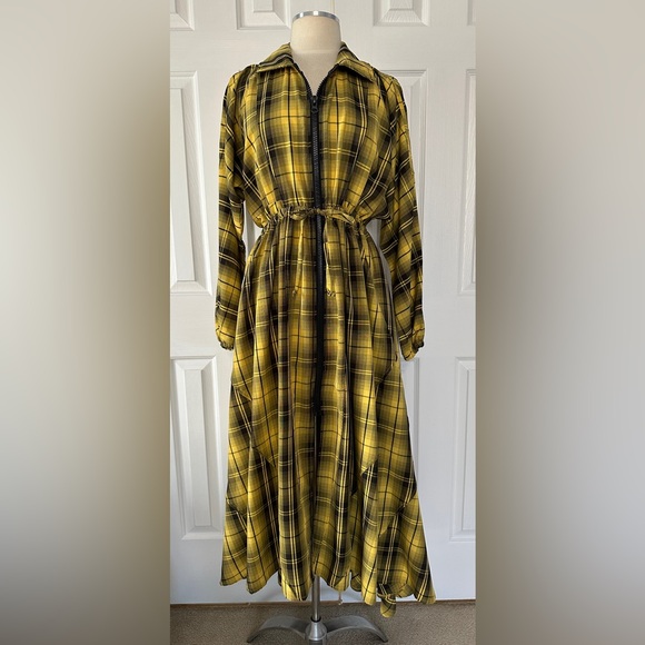 Akira Yellow Black Plaid Zip Front Maxi Dress Size Small - threedaughtersproperties.com Akira Yellow Black Plaid Zip Front Maxi Dress Size Small - threedaughtersproperties.com